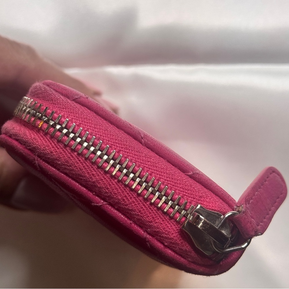 ♥️ Chanel Authentic Pink Leather Card Holder Wallet ❤️ - Picture 6 of 15